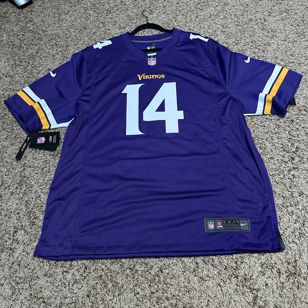 NFL Minnesota Vikings Stefon Diggs #14 On Field Nike Jersey Men’s XXL Purple